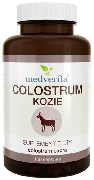 Colostrum Kozie 500 mg 100 kapsułek, Medverita