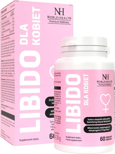 Libido dla Kobiet 60 kaps. Noble Health Witalność Sprawność seksualna Stres