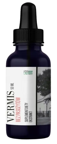 ORGANIS Vermis ekstrakt krople na pasożyty 50ml Tymianek Oregano Tatarak
