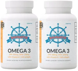 navigator-zestaw-2x-omega-3-witamina-e-120-kaps-serce-mozg-wzrok