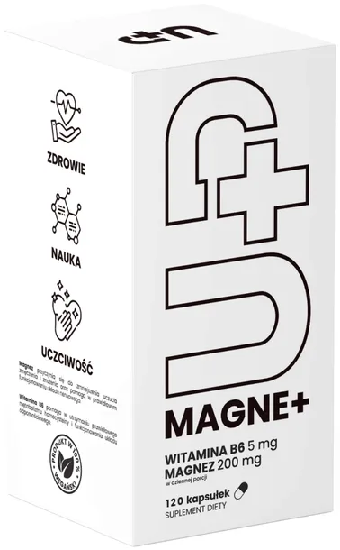 UP MAGNE+ 120 kaps. Ciśnienie krwi Skurcze Kości Mięśnie UP Health Pharma