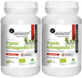 2x-aliness-organic-ashwagandha-5percent-uklad-krazenia-samopoczucie-100-vege-caps