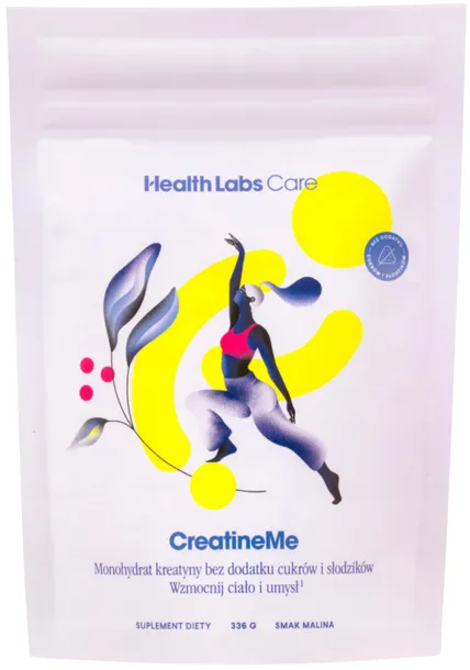 HealthLabs CreatineMe 336 g Trening Regeneracja Malinowe Masa mięśniowa ATP