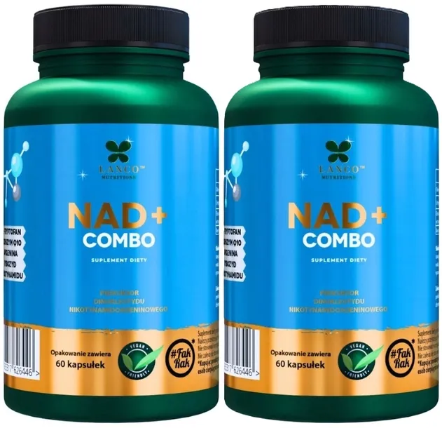 Zestaw 2x Lanco Nutritions NAD+ Combo 60 kaps. Funkcje komórek Witalność