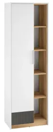 szafa-jednodrzwiowa-torino-z-wnekami-ryflowana-64-cm-dab-biel-grafit
