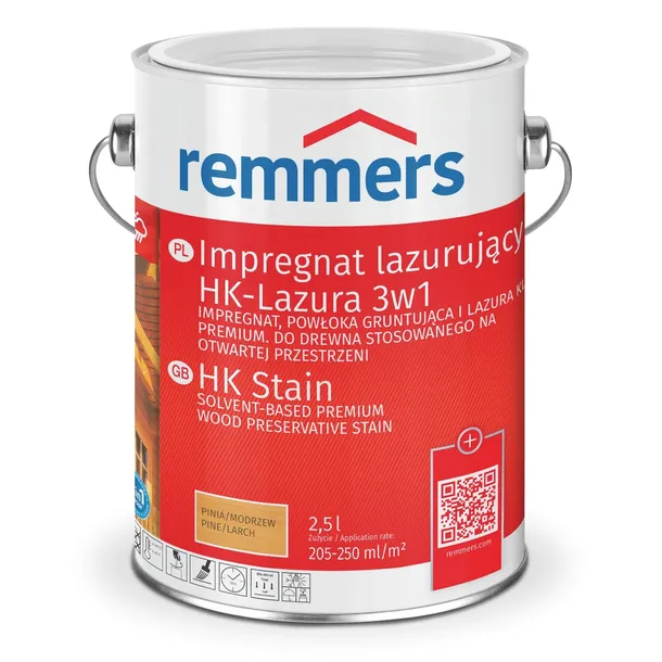 Wysokiej jakości lazura do drewna Remmers HK-lasur Bezbarwny 5l impregnat 3