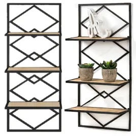 wiszaca-polka-scienna-na-ksiazki-do-salonu-loft-regal-3-poziomy-dab-60-cm