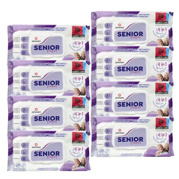 Chusteczki higieniczne nawilżane do mycia Senior Comfort 4w1 6 x 72 szt