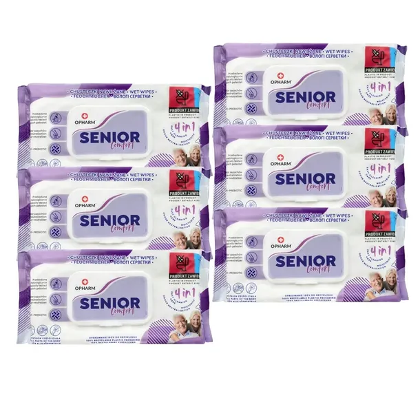 Chusteczki higieniczne nawilżane do mycia Senior Comfort 4w1 72 szt Opharm
