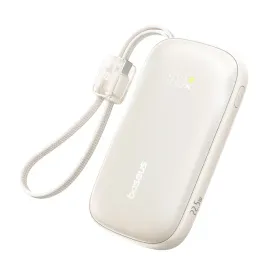 powerbank-baseus-10000mah-225w-z-kablem-smycza-usb-c-lightning-bezowy