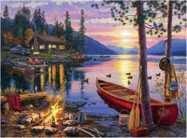 puzzle-1000-elem-sunset-by-the-lake-zachod-slonca-nad-jeziorem-70-x-50cm