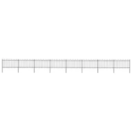 vidaxl-ogrodzenie-z-zaokraglonymi-koncami-stalowe-136-x-1-m-czarne