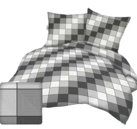 posciel-z-kory-200x220-kostka-kratka-geometria-szara-grafitowa