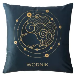 poszewka-40x40-zodiak-wodnik-turkusowa-ciemna-welu