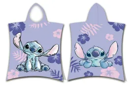 poncho-dla-dzieci-50x115-lilo-i-stitch-fioletowy-recznik-z-kapturem