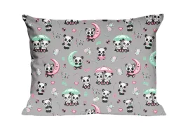 poszewka-50x60-pandy-szara-kolorowa-kids
