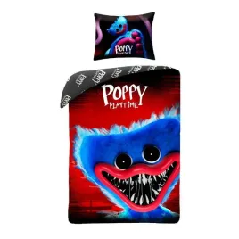 posciel-bawelniana-140x200-poppy-playtime-gra-poszewka-czerwona