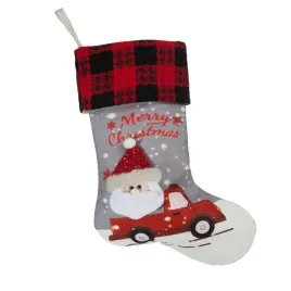 ozdoba-swiateczna-25x50-santa-srebrna-czerwona-skarpeta-but-new