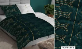 posciel-satynowa-160x200-zielona-biala-geometria-zapinana-na-suwak-karo