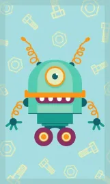 reczniczek-do-przedszkola-30x50-kids-niebieski-robot-bawelniany-350g-m2