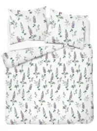 posciel-flanelowa-160x200-biala-w-fioletowy-lubin-pastel-flowers