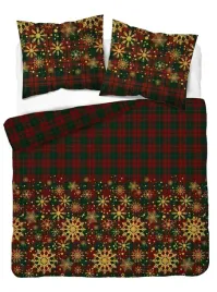 posciel-satynowa-220x200-w-czerwono-zielona-kratke-christmas-satin