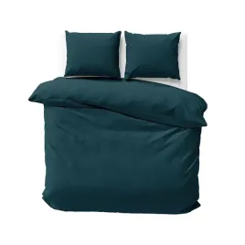 posciel-adamaszkowa-180x200-turkusowa-ciemna-jednobarwna-paski-1-cm-pure