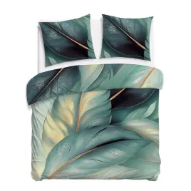 posciel-satynowa-160x200-liscie-zielona-zlota-satynlove-premium