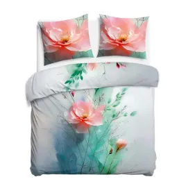 posciel-satynowa-220x200-kwiaty-szara-rozowa-satynlove-premium