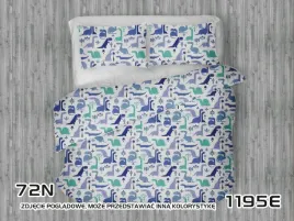 posciel-160x200-biala-dinozaury-niebieskie-szafirowe-turkusowe