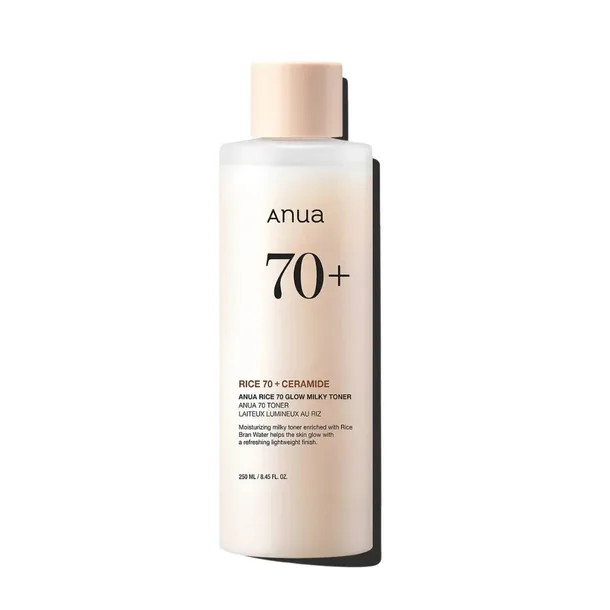 Anua Rice 70 Glow Milky Toner nawilżający tonik ryżowy do twarzy 250 ml