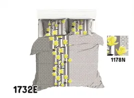 posciel-140x200-tulipany-zolte-szara-grafitowa