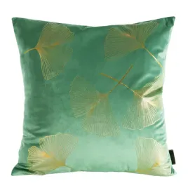 poszewka-45x45-ginko-mietowa-zlota-liscie-milorzebu-welurowa
