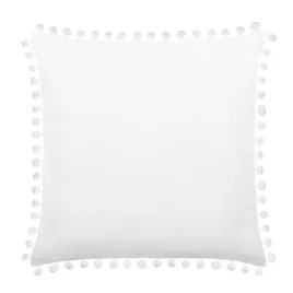 poszewka-45x45-fluffy-biala-z-pomponami