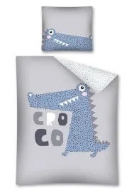 posciel-160x200-krokodyl-niebieski-szara-biala-kropeczki