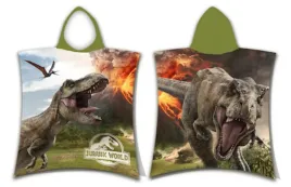 poncho-dla-dzieci-50x115-park-jurajski-dinozaury-7615-recznik-z-kapturem