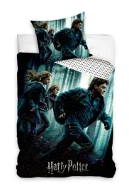 posciel-160x200-harry-poter-hermiona-ron-w-lesie-grafitowa-niebieska