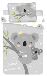 posciel-100x135-mis-koala-gwiazdki-biala-szara-dziecieca-do-lozeczka