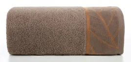 recznik-70x140-brazowy-jasny-liscie-500g-m2-frotte