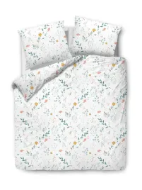 posciel-satynowa-220x200-laka-biala-kwiaty-zolte-listki-zielone-satynlove