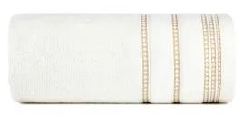 recznik-70x140-kremowy-z-ozdobna-welurowa-bordiura-w-pasy-frotte-500-g-m2