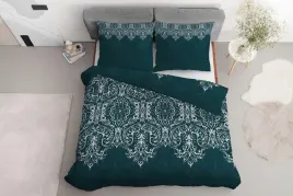 posciel-satynowa-140x200-turkusowa-ciemna-glamour-ornamenty-home-satin