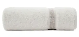 recznik-50x90-kremowy-z-ozdobna-bordiura-z-melanzowym-pasem-frotte