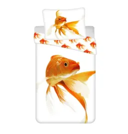 posciel-bawelniana-140x200-zlota-rybka-na-bialym-tle