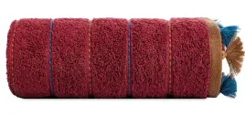 recznik-morocco-70x140-bordowy-frotte-z-fredzlami