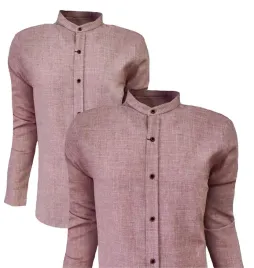 koszula-letnia-casual-stojka-kombinowany-rekaw-pink-xl