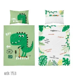 posciel-bambusowa-90x120-dinozaur-zielona-biala-mam-juz-tyle-miesiecy-i-dni