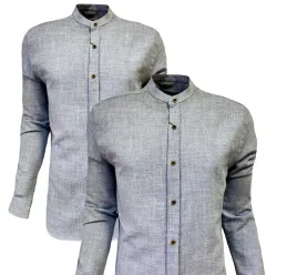 koszula-letnia-casual-stojka-kombinowany-rekaw-blue-xxl