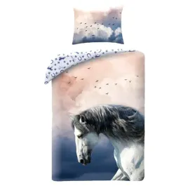 posciel-140x200-horse-kon-pudrowa-niebieska-poszewka-70x90-kids-halantex
