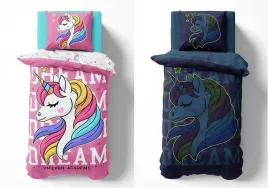 posciel-swiecaca-w-ciemnosci-140x200-jednorozec-unicorn-rozowa-fluo